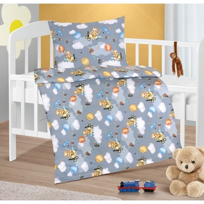 Bellatex povlečení AGÁTA 90 009 medvídek v letadle 90 x 135 cm 45 x 60 cm