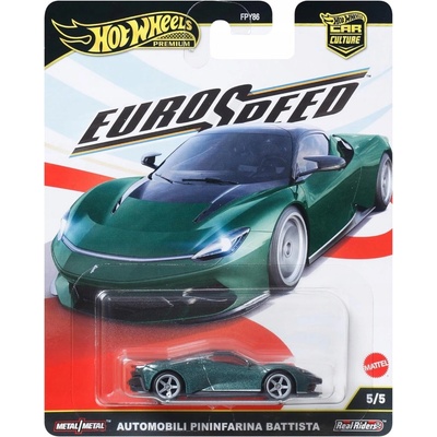Osobní automobil Mattel Hot Wheels Automobili Pininfarina Battista zelený 1:64