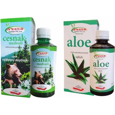 Medvědí česnek + extrakt z aloe vera 100% přírodní koncentrát 250 ml