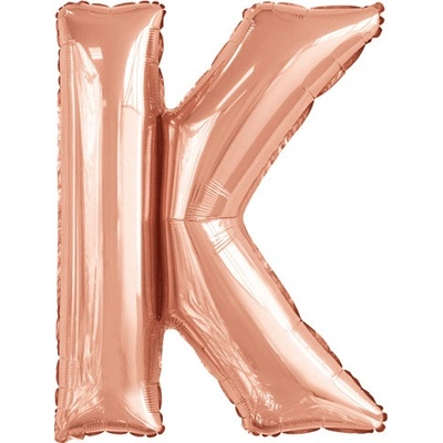Amscan Foliové písmeno K rose gold 100 cm