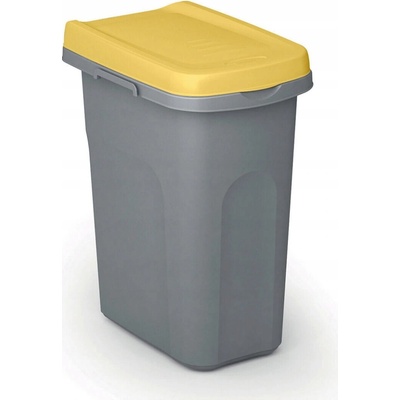 Stefanplast Nádoba, kbelík, plastový kontejner 15 l šedý, šedo/žlutý, žlutý