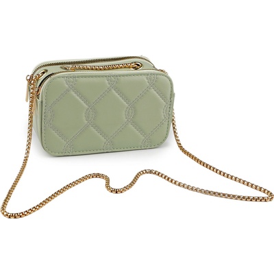 Dámská kabelka prošívaná crossbody 18x11 cm 2 zelenkavá