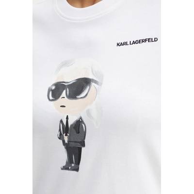Karl Lagerfeld Памучна тениска Karl Lagerfeld IKON AQUARELLE (A1W17130)