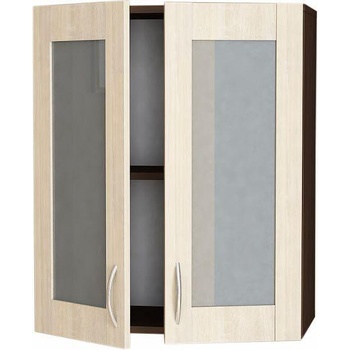 Кухненски шкаф Модест горен В-60/72В витрина с две врати