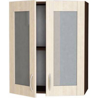 Кухненски шкаф Модест горен В-60/72В витрина с две врати