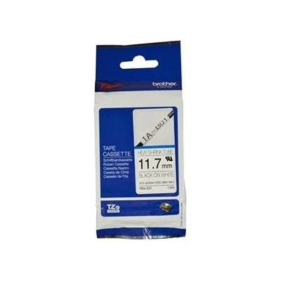 zmršťovacia bužírka BROTHER HSe231E čierne písmo, biela bužírka TUBE (11.2mm) (HSE231E)