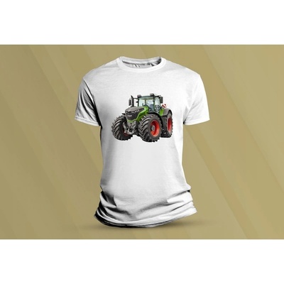Sandratex dětské bavlněné tričko Traktor Fendt. bílá