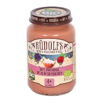 Rudolfs BIO Rýžová kaše s lesními plody 190g