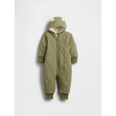 GAP Baby prošívaný sherpa overal Zelená
