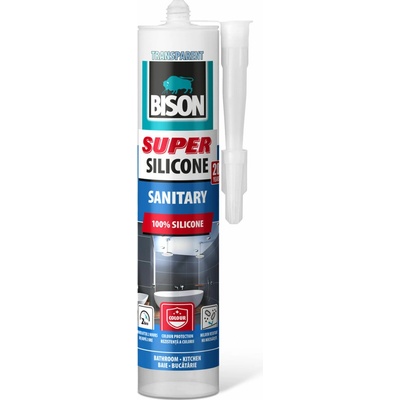 Bison Super sanitárny silikón, transparentný, 280 ml