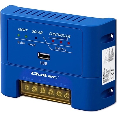 Qoltec MPPT solární regulátor nabíjení 15A | 12V/24V LiFePO4