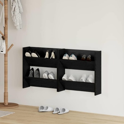 vidaXL Шкаф за обувки 2 бр. 60 x 18 x 60 см Инженерна дървесина (875145)
