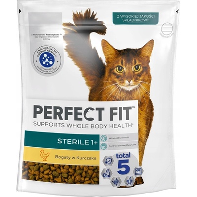 Perfect Fit Granule pro dospělé kočky s kuřecím 0,75 kg