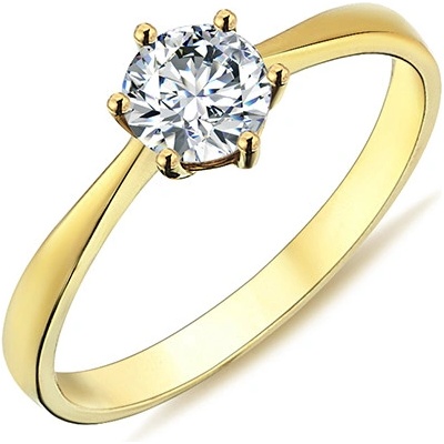 Lillian Vassago Zlatý prsten zdobený zirkonem LLV98 GR079Y