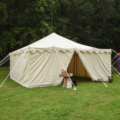 Deepeka Rytířský stan Herold 5x5m, 425 g/m2, přírodní barva