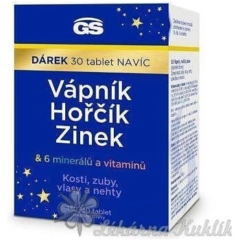 GS Vápník Hořčík Zinek 130+30 tablet 2023