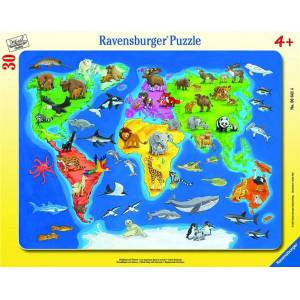Ravensburger Карта на света с животни 30-48d (06641)