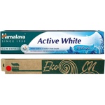 Himalaya х Еко Си Комплект - Паста за зъби Active White, 75 ml + Четка за зъби, асортимент