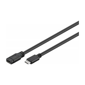 MicroConnect USB-C 3.2 Gen 1 Extension Cable, 2m Black, for synching and charging, Speed Rate at 5 Gbs. 3A