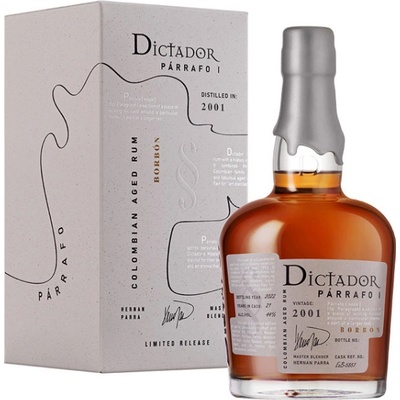 Dictador Parrafo Borbon 21y 2001 44% 0,7 l (karton)