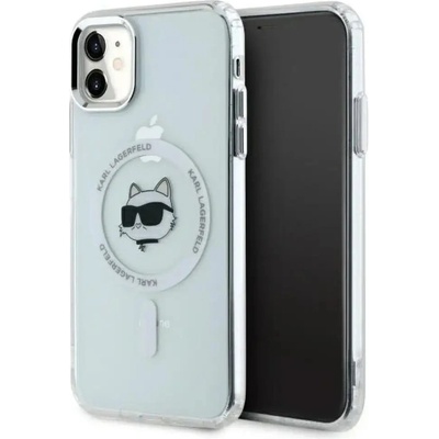 KARL LAGERFELD Калъф Karl Lagerfeld IML Metal Choupette Head MagSafe iPhone 11 - бял (3666339284084)