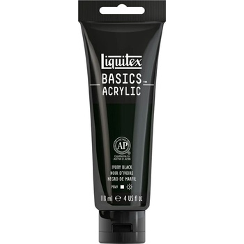 Liquitex Basic АКРИЛНА боя 244 Ivory Black 118 ml 1 бр (72.1244)