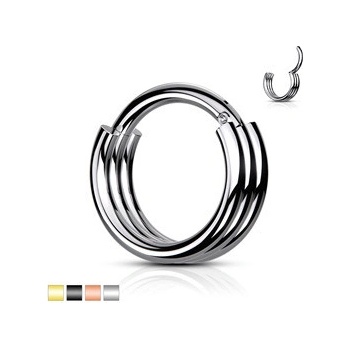 Piercingate kruh segment PKR00142 stříbrná