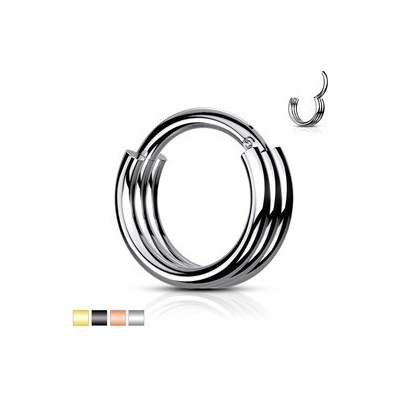 Piercingate kruh segment PKR00142 stříbrná