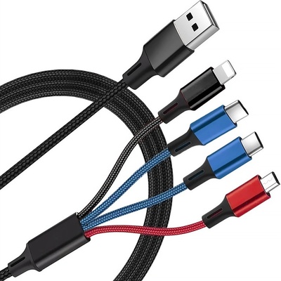 Microcig USB datový a nabíjecí kabel 4v1 2x USB-C 1x micro USB 1x Lighting 2.8A