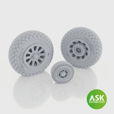 Eduard Art Scale P 51D Mustang wheels for 1:48