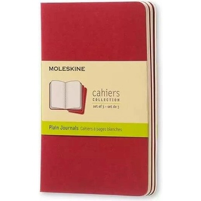 Moleskine Sešity 3 ks čisté červené