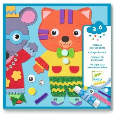 DJECO Творчески комплект - Създай колажи с малки сладурчета - Djeco (DJ00072)