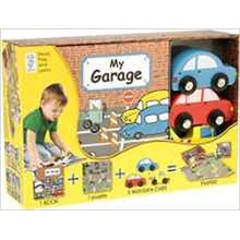 My Garage (Book, Wooden Toy & 16-piece Puzzle)