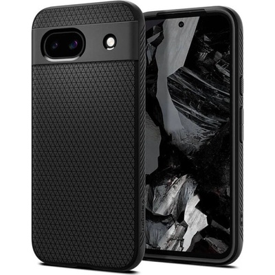 Spigen Противоударен Силиконов Калъф за Google Pixel 8A, Spigen Liquid Air Case, Черен (ACS07257)