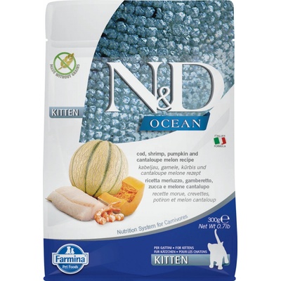 N&D OCEAN CAT Kitten Cod & Shrimp & Pumpkin&Melon 300 g