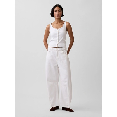 GAP Džínsy High Rise horseshoe UltraSoft Biela