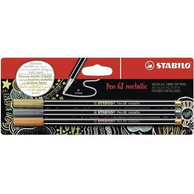 Stabilo Pen 68 metallic 3 ks