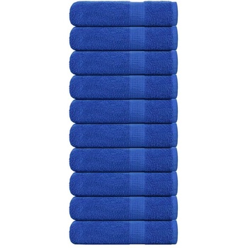 vidaXL Кърпи за ръце 10 бр сини 50x100 см 360 gsm 100% памук (136712)