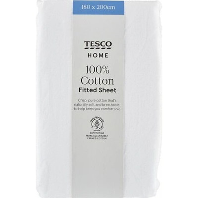 Tesco Home White napínacia plachta 180x200