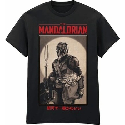 Heroes Inc tričko Star Wars Mandalorian manga černá