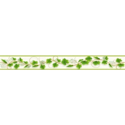 IMPOL TRADE D 58-045-1 Samolepiaca bordúra zelený vinič, rozmer 5 m x 5,8 cm