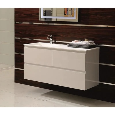 Inter Ceramic Конзолен PVC шкаф ICP 12038L / 38130 с умивалник, 120x46x60см (12038L / 38130)