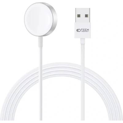 Tech-Protect Индуктивно зарядно устройство Tech-Protect UltraBoost, с USB-A конектор за Apple Watch, 1.2m, бяло