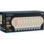 Mexen Vintis 10x LED спираловидна филаментна крушка E27, G95, 4W, Топла - 2200K, 360 lm, (L167-E27-0422-50x10)