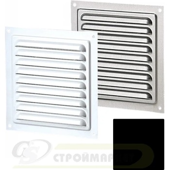 Image 1 of VENTS РЕШЕТКА МЕТАЛНА mvm 200s ЧЕРНА