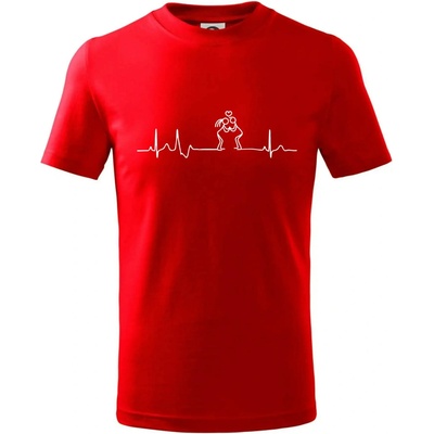 EKG zamilovaný pár tričko detské červená