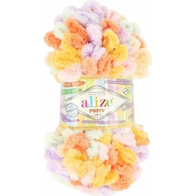 Puffy color pletení bez jehlic/háčku