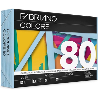 Fabriano Копирна хартия Colore, A4, 80 g-m2, небесносиня, 500 листа (8001348234234)