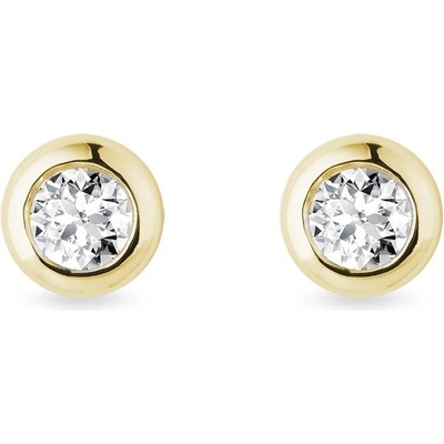 Klenota zlaté bezel napichovačky s diamantmi k0662033