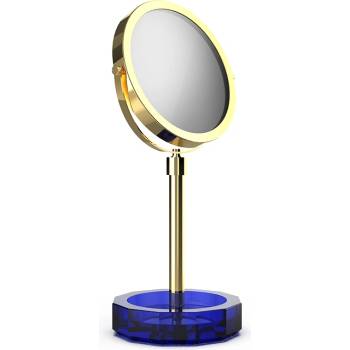 Decor Walther Козметично огледалце Kristall с тъмносиня основа злато (0941895)